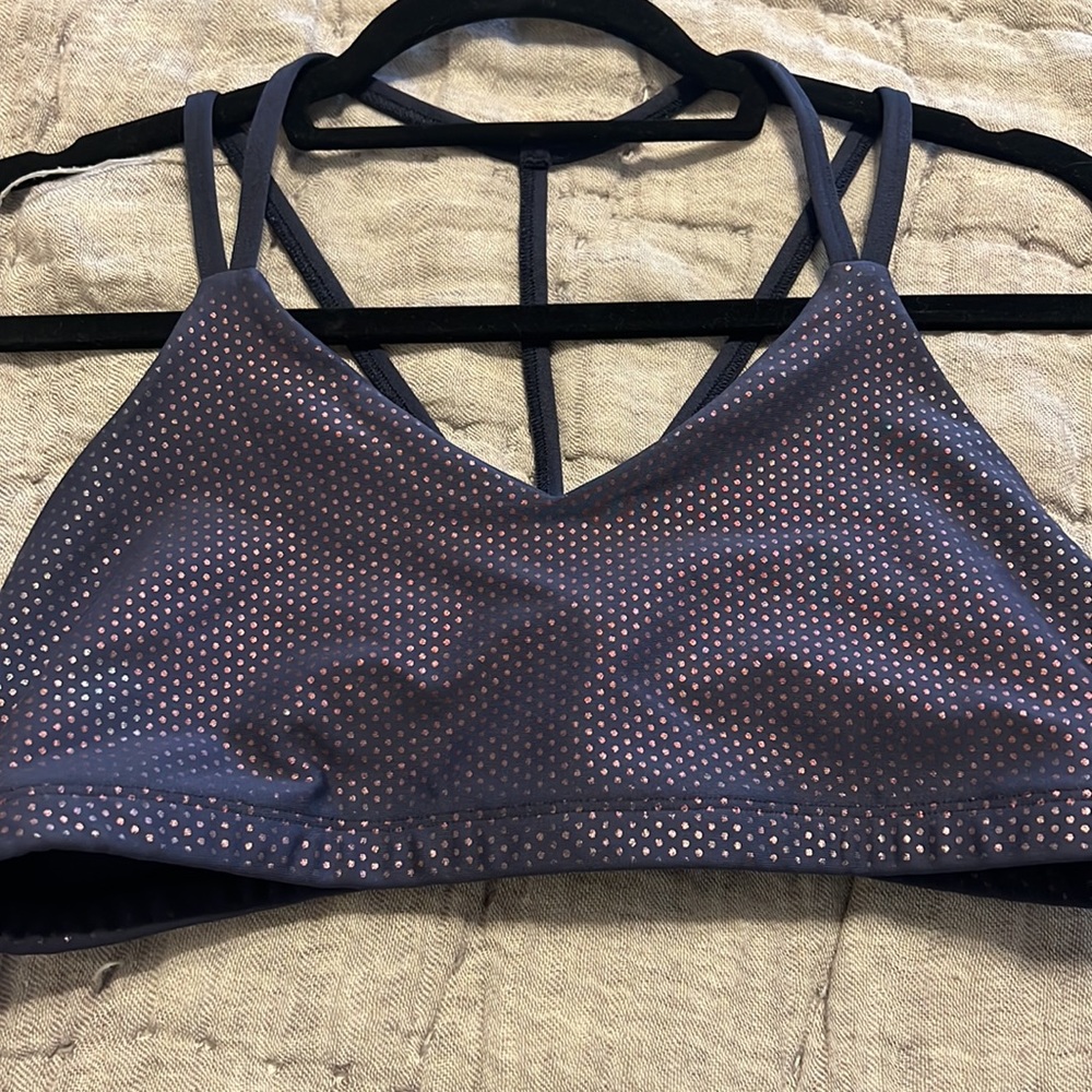 Beyond Yoga Twinkle Metallic Stretch Sports Bra
